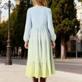 thumbnail image 6 of LJEFF Girls Long-Sleeve Tiered Maxi Dress, Soft Spring Fall Gradient Colors Pockets Design Girls' Casual Dresses Sky Blue Size 5, 6 of 6