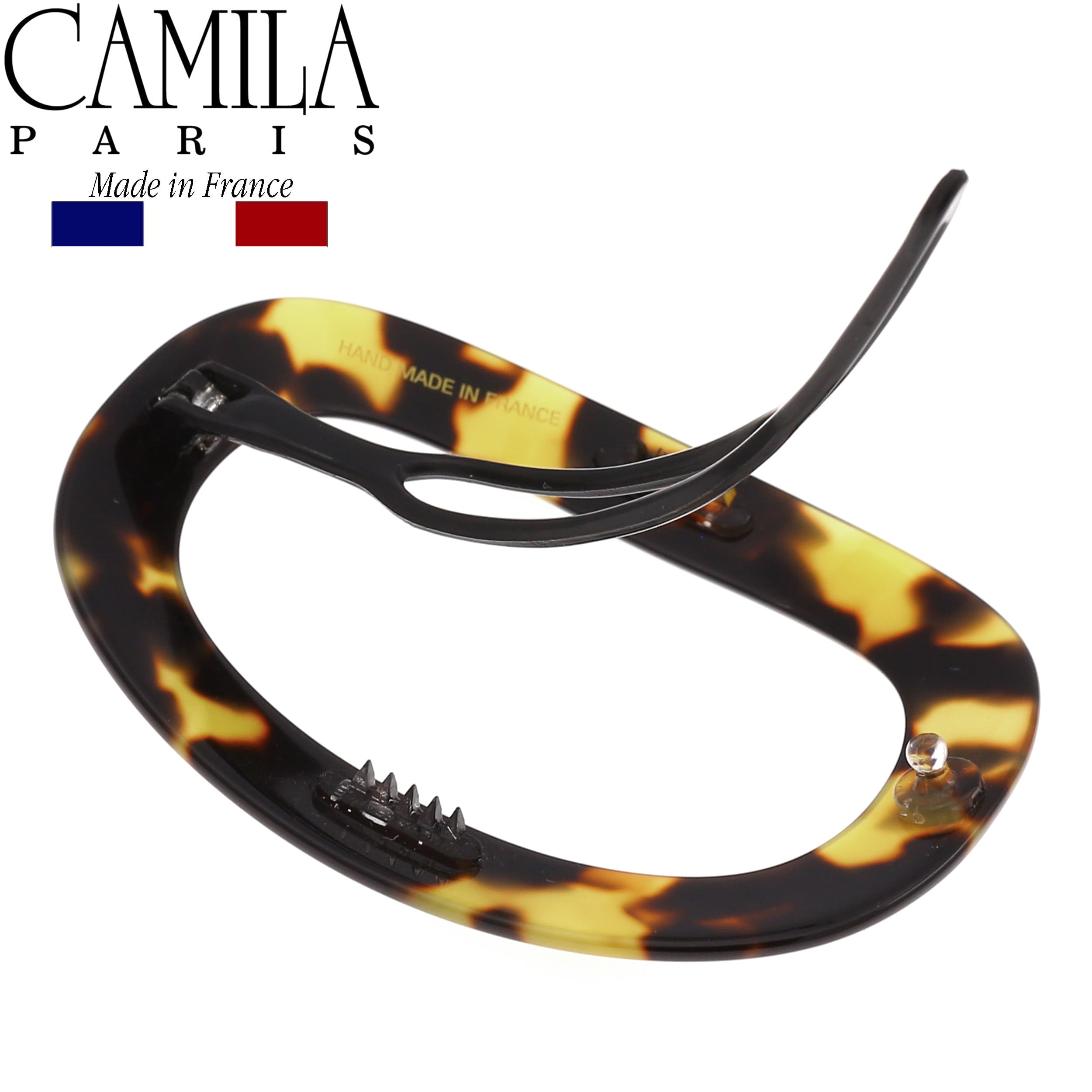 Camila Paris CP2793 French Hair Barrette Clip for Women, Handmade, Tokyo, Slide-in Metal-Free Closure, Strong Hold Grip Hair Clips for Girls, No Slip Durable Styling Hair Accessories, Made in France