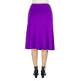 thumbnail image 3 of 24/7 Comfort Apparel Womens A Line Elastic Waist Knee Length Skirt, 3 of 4