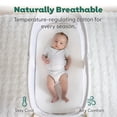 thumbnail image 4 of The Peanutshell Organic Cotton Bassinet Sheets, Bed Sheets for Baby Boys and Girls, White, 2 Pack, 4 of 8