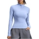 thumbnail image 1 of Tops de Cuello Alto para las Mujeres Respirable Running Fitness Yoga Top de Manga Larga, Pantalones Cortos Y Set Superior para las Mujeres Que Coinciden con Ropa Deportiva, 1 of 7