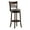 Gray, variant on Weston Home Shapel Linen Lattice Back Swivel Bar Stool, Black Faux Leather