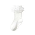 thumbnail image 3 of Dweltoz 2 pairs Girls Ruffle Socks Toddler Lace Frilly Dress Socks with Big Ruffles Cute Princess Style Cotton Crew Socks for Little Kids Girls 0-10 Years, 3 of 7
