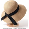 thumbnail image 3 of Sombreros de sol para mujer, sombrero de playa UPF 50+, sombrero de paja con ala ancha, 3 of 4