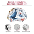 thumbnail image 5 of Kdxio Watercolor Nautical Print Shower Cap for Women,Elastic and Reusable,Double Waterproof Layers Bathing Hat, 5 of 9