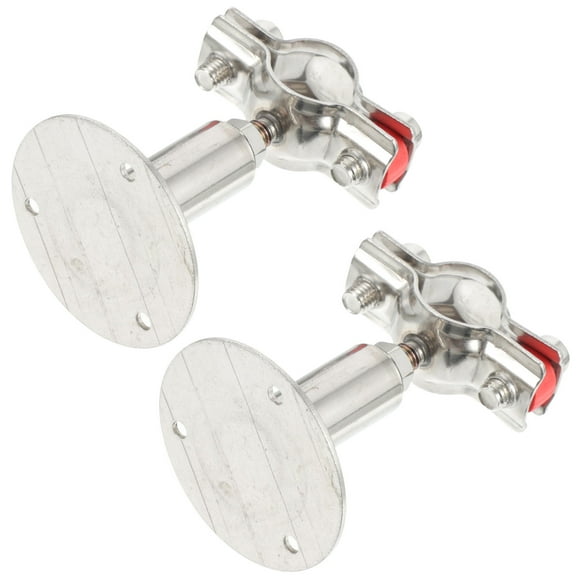HINTRMENT 2Pcs Adjustable Pipe Clamp Silver Circular for Water Pipe 50-95mm