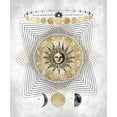 thumbnail image 2 of Jeffries, Oliver 26x31 Black Ornate Wood Framed with Double Matting Museum Art Print Titled - Zodiac Sun I, 2 of 4