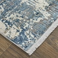 thumbnail image 3 of Feizy Cadiz Modern Abstract, Ivory/Tan/Blue, 13' x 20' Area Rug Sheen Industrial Watercolor Floor Rug for Living room Bedroom, 3 of 9