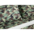 Chezmoi Collection 4Piece Military Camouflage Sheet Set, Army Green