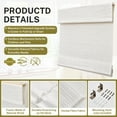 thumbnail image 4 of Keego Cordless Custom Roman Shades for Windows Natural Fabric Roman Blind for Window Treatments Roman Window Shades, White(with Edge Liner,Block 85-90% Light) 62"W x 80"H, 4 of 7