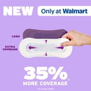 Poise Adult Incontinence Panty Liners, 2 Drop Light Absorbency, Extra Coverage, 72 Count
