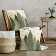 thumbnail image 6 of Grey Christmas Pillow Covers 20x20 Inch Set of 2 Santa Tree Gold Snowflake Xmas Decorative Square Throw Pillows For Couch Winter Holiday Pillow Cases Farmhouse Home Decor For Sofa Porch Outdoor, 6 of 6