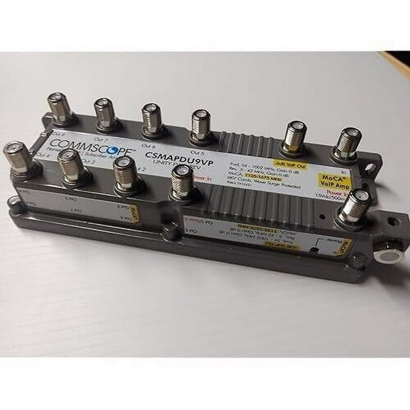 Commscope CSMAPDU9VPI 9-Port Moca Home Connect Passive VoIP Amplifier - Gray