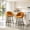 Orange + Black, variant on AUU Bubble Counter Height Bar Stools Set of 2, Modern Velvet Cloud Bar Chairs with Matte Metal Legs, Upholstered Padded Breakfast Stools for Kitchen Island & Home Bar