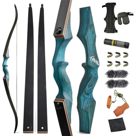 Black Hunter 60" Original Recurve Bow for Adults American Hunting