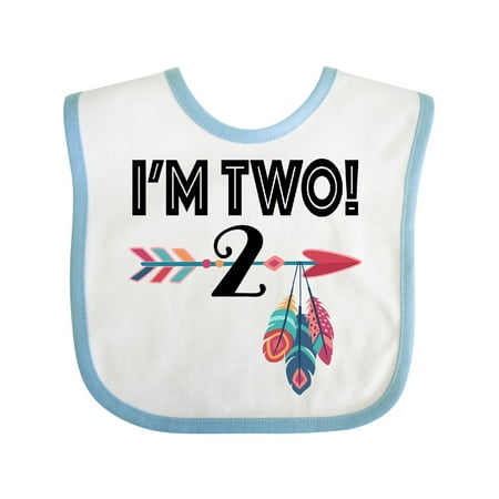 

Inktastic 2nd Birthday Boho Tribal Arrow 2 Year Old Gift Baby Girl Bib