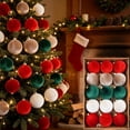 thumbnail image 2 of Christmas Tree Ornaments Velvet Balls, 15 Pack 2.4 Inch Shatterproof Neutral Hanging Ornaments for Christmas Xmas Decoration Indoor Holiday Decorations, 2 of 9