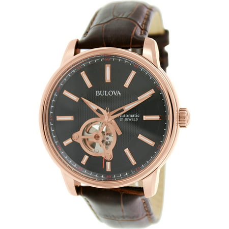 Bulova Men's Automatic 97A109 Brown Leather Automatic Watch
