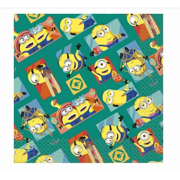 Despicable Me Minions 16 ct Lunch Napkins Green