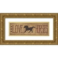thumbnail image 1 of Shamp, Cindy 32x13 Gold Ornate Wood Framed with Double Matting Museum Art Print Titled - Love Horses, 1 of 4