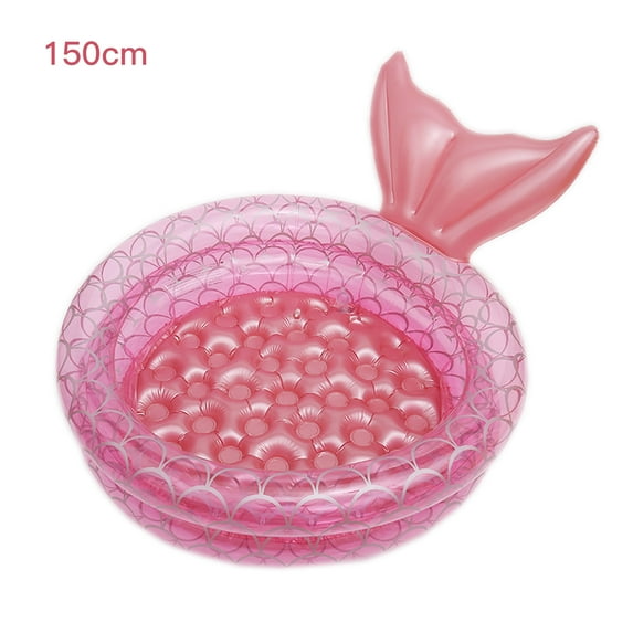 NZND Inflatable Cup Holder Swimming Family Children's Pool Outdoor Thickened PVC Paddling Garden Summer Pink Kids