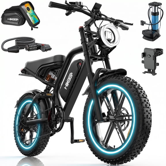 20" Fat Tire Electric Bike for Adults, 1500W Peak Dirt Ebike, 48V 15Ah Battery, Electric Mountain Bike for Men, UL2849