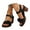 Black, variant on Dakaela Womens Heel Sandals Ankle Strap Dress Pumps Arch Support Orthotic Work Walking Shoes Black 6.5
