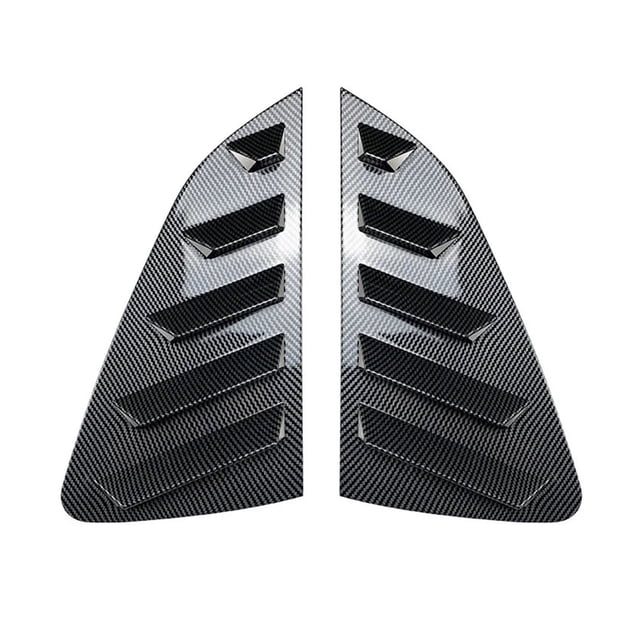 Car Rear Window Shutter Cover Trim Window Louver Side Auto Vent Shutter Panel Gloss Black For Volkswagen VW Polo MK6 2018+
