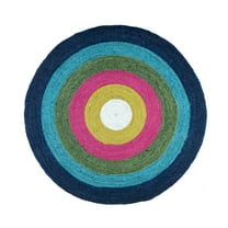Oussum Hand Woven Natural Jute Area Rug Multicolor Round Indoor Home Décor Area Runner Online