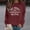 Wine, variant on JFGHDG Women's Crewneck Graphic Sweatshirts Long Sleeve Oversized Loose Fit Shirts Drop Shoulder Pullover Casual Tops Blue L