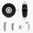 thumbnail image 2 of Luggage Replacement Wheels For Trolley Trolley Suitcase, 4 Pieces 50mm Wheel, Rubber Metal Suitcase Kit Swivel Bearings Repair Wheels Black, 2 of 5