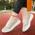 thumbnail image 6 of Domuza Orthopedic Shoes for Women New Breathable Sneaker Comfortable Non Slip on Sneakers Lightweight Arch Support Soft Foam Cushion Beige 5（EU-35）, 6 of 6