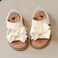 thumbnail image 6 of Eltusu Girls Sandals, No Slip Soft Bottom PU Open Toe Summer Shoes White Size 4 T, 6 of 8
