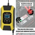 thumbnail image 2 of Cargador de batería de coche TFixol, cargador de baterías de plomo 12V 7A, LCD TFixol Cargador de baterías, 2 of 7