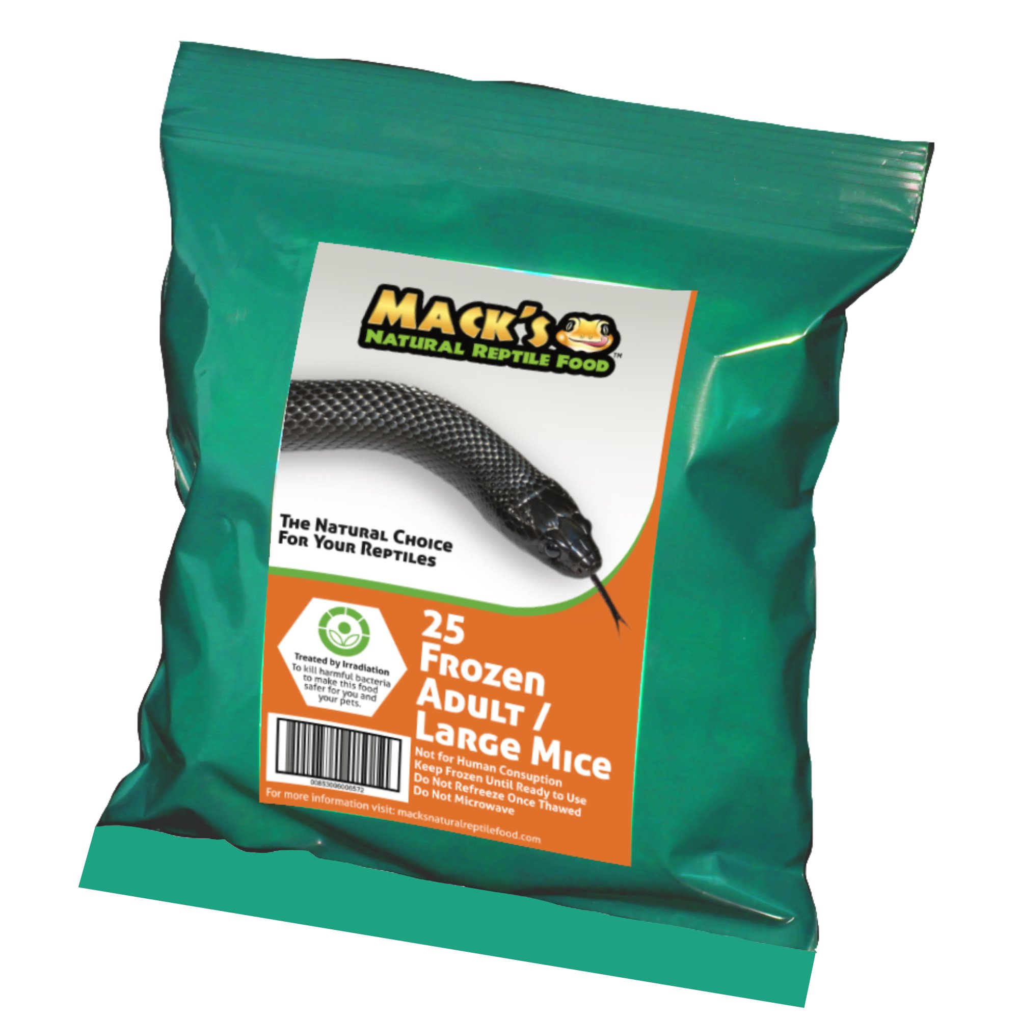Mack's Natural Reptile Food Adult Mouse 25 Ct.