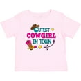 thumbnail image 3 of Inktastic Cutest Cowgirl in Town with Cowgirl Hat and Boots Girls Baby T-Shirt, 3 of 5