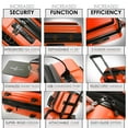 thumbnail image 5 of StorageBud 4 Piece Hardshell Exapandable Luggage Set, Spinner Luggage Suitcase Set, Orange, 5 of 10