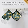 thumbnail image 4 of Yayeee Oven Mitts and Pot Holder Set of 4 Heat Resistant Kitchen Gloves Baking Hot Pad, Yellow Lemons, 4 of 5