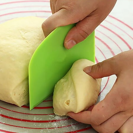 

LBS 2Pc Plastic Cake Cream Spatula Dough Butter Batter Scraper Baking Tools