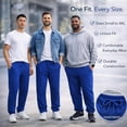 thumbnail image 4 of SOCKS'NBULK 24 Pack of Wholesale Mens Jogger Sweatpants, Homeless Shelter Donation Case, Comfy Bulk Joggers for Men (Royal Blue, Large), 4 of 6