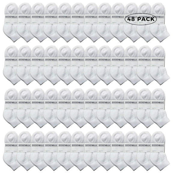 Yacht & Smith 48 Pairs of Kids Ankle Wholesale Bulk Pairs Athletic Sports Socks, by SOCKS'NBULK