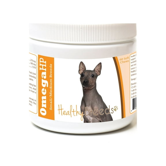 Healthy Breeds American Hairless Terrier Omega HP Fatty Acid Skin and Coat Support Soft Chews