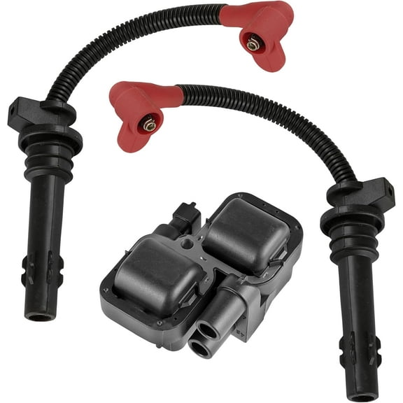 Caltric Spark Plug Wires With Ignition Coil Compatible with Polaris RZR XP 4 1000 2014-2023 / RZR XP 1000 2014-2023 / RZR Trail S 1000 2022-2024