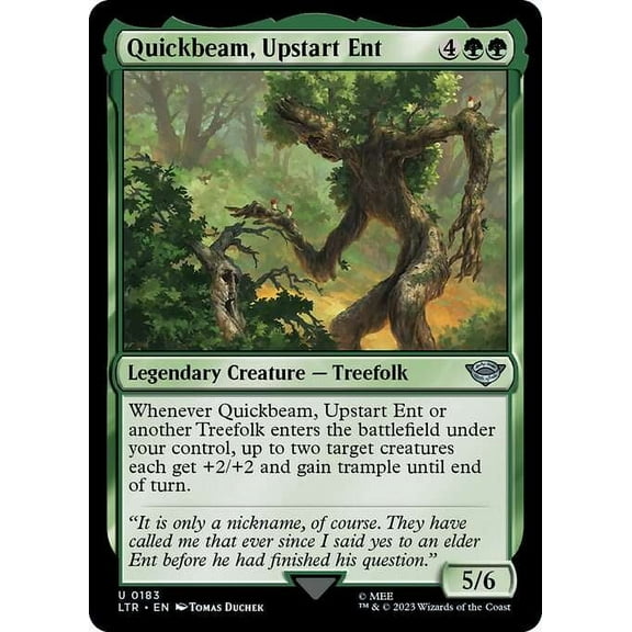 MtG Tales of Middle-Earth Uncommon Quickbeam, Upstart Ent #183