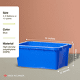 thumbnail image 2 of Nova Products 5 Gallons (18L) Recycling Bin - Durable Plastic Waste Basket for Indoor/Outdoor Use, Space-Saving Design, Ideal for Recycling, Office, Kitchen, Garage - (Made in Canada), 2 of 5