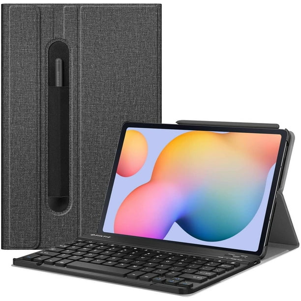 Fintie Keyboard for Samsung Galaxy Tab S6 Lite 10.4(2020/2022) Model SM-P610/P613/P615/P619, Slim Stand Cover with Secure Pen Holder Detachable Wireless Bluetooth Keyboard, Gray - Walmart.com