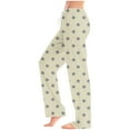 thumbnail image 2 of Otvok Women Star Print Pants Elastic Waist Draw Rope Pocket Full Length Pants, 2 of 6