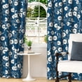 thumbnail image 5 of LFEEY Blue Floral Blackout Curtains 72 inches Long for Bedroom Living Room, 2 panels, 5 of 6
