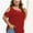 Red, variant on V Neck Criss Cross Cold Shoulder Tops Blouse for Womens