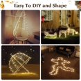 thumbnail image 2 of [2 juegos] Cadena de luces LED de 10 m y 100 ledes para decoración romántica de árboles de Navidad, bodas, fiestas, vacaciones, cumpleaños, patios y césped, funciona con pilas (amarillo cálido), 2 of 2